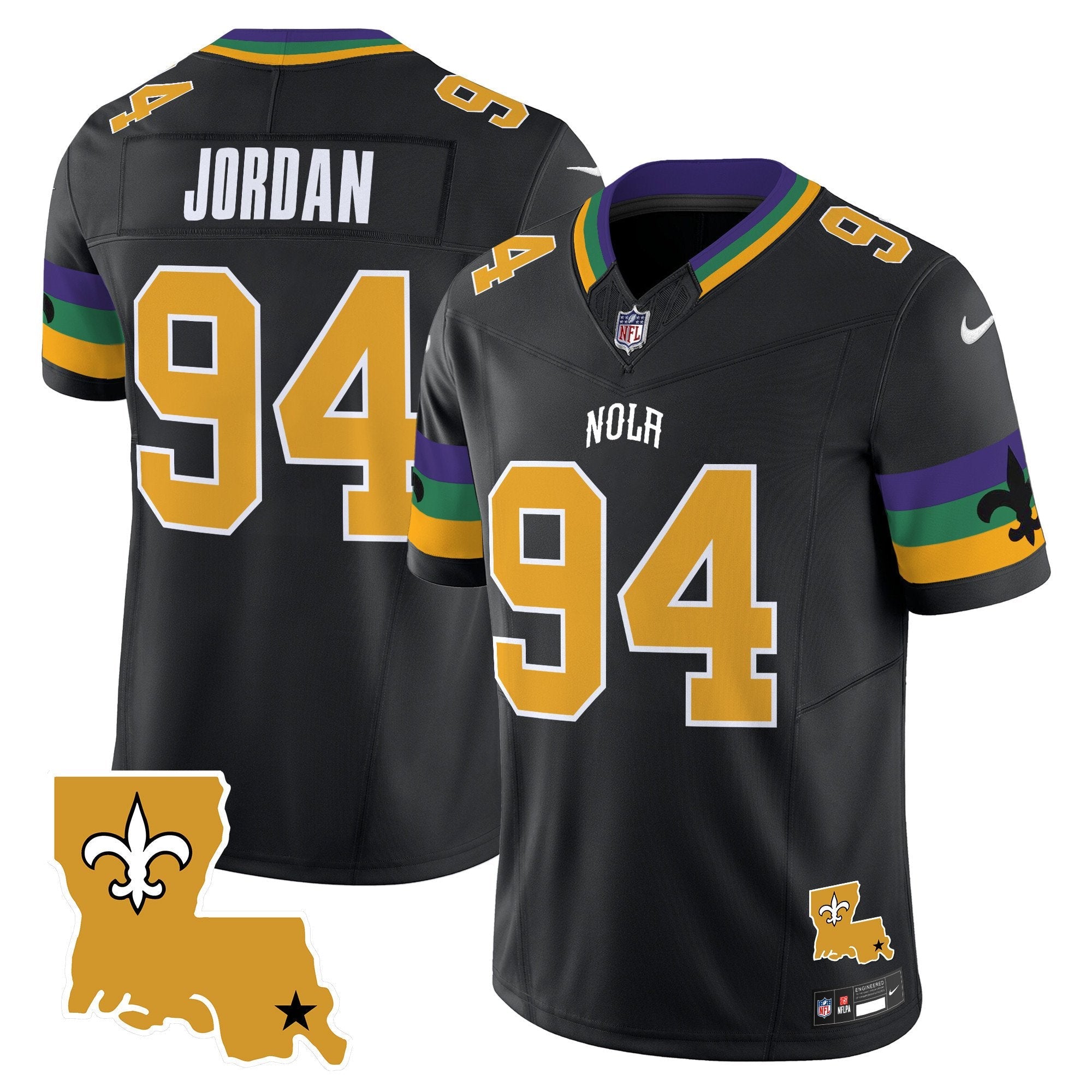 Saints 2024 New Orleans City Vapor Limited Jersey – All Stitched – Black – Cameron Jordan Jersey