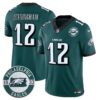 Eagles 2024 Vapor Limited Jersey – Est. 1933 Patch – All Stitched – Midnight Green – Randall Cunningham Jersey