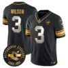 Pittsburgh Steelers Throwback 1933 Patch Gold Vapor Limited Jersey – All Stitched – Black Limited – Russell Wilson Jersey