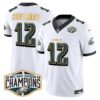 Eagles 2024 NFC East Division Champions Gold Trim Vapor Limited Jersey – All Stitched – White – Randall Cunningham Jersey