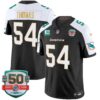 Dolphins Gold Trim Vapor Limited Jersey – All Stitched – Black Alternate – Zach Thomas Jersey