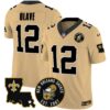 Saints EST. 1967 Patch Vapor Jersey – All Stitched – Gold – Chris Olave Jersey
