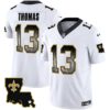 Saints 1987 Legacy Arch Smoke Jersey – All Stitched – White – Michael Thomas Jersey