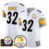 Steelers 50th Anniversary Of Super Bowl IX & Map Patch Vapor Limited Jersey – All Stitched – White – Franco Harris Jersey