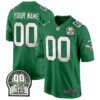 Eagles Jerome Brown Patch Kelly Green Game Custom Jersey – All Stitched – Kelly Green Jersey