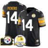 Steelers 50th Anniversary Of Super Bowl IX & Map Patch Vapor Limited Jersey – All Stitched – 1975 Throwback – George Pickens Jersey