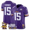 Minnesota Vikings Kings Of The North Patch Vapor Limited Jersey V3 – All Stitched – Purple – Dallas Turner Jersey