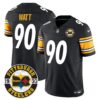 Steelers 2024 Vapor Limited Jersey – Est 1933 Patch – All Stitched – Black – T. J. Watt Jersey
