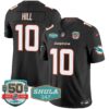 Dolphins Shula 347 Patch Vapor Limited Jersey V2 – All Stitched – Black – Tyreek Hill Jersey