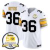 Pittsburgh Steelers Throwback 2024 Vapor Limited Jersey – All Stitched – 1975 White – Jerome Bettis Jersey