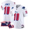 Patriots 1996 Throwback State Patch Vapor Jersey – All Stitched – White – Mac Jones Jersey