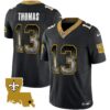 Saints 1987 Legacy Arch Smoke Jersey – All Stitched – Black – Michael Thomas Jersey