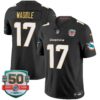 Dolphins Gold Trim Vapor Limited Jersey – All Stitched – Black – Jaylen Waddle Jersey