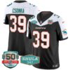 Dolphins Shula 347 Patch Vapor Limited Jersey V2 – All Stitched – Black Alternate – Larry Csonka Jersey
