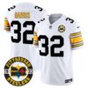 Steelers 2024 Vapor Limited Jersey – Est 1933 Patch – All Stitched – 1975 White – Franco Harris Jersey