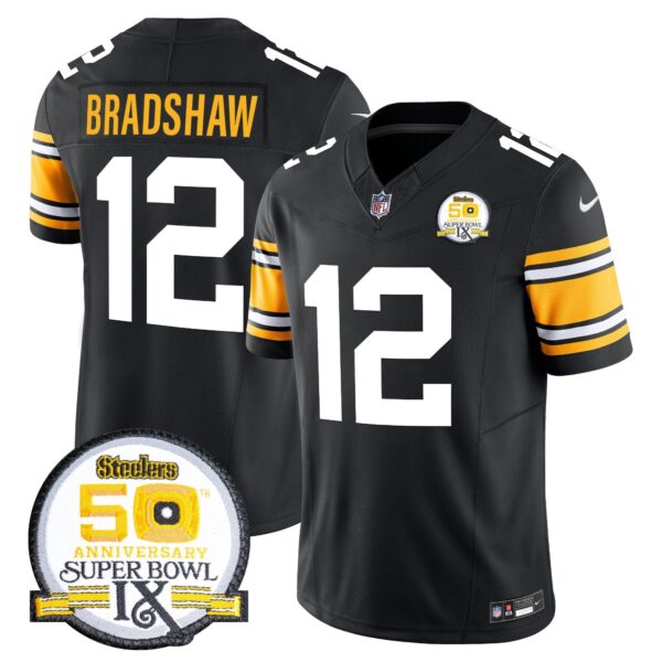 Pittsburgh Steelers Throwback 2024 Vapor Limited Jersey – All Stitched – 1975 Throwback – Terry Bradshaw Jersey