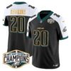 Eagles 2024 NFC East Division Champions Gold Trim Vapor Limited Jersey – All Stitched – Black Alternate – Brian Dawkins Jersey