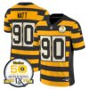 Pittsburgh Steelers Throwback 2024 Vapor Limited Jersey – All Stitched – Bumble Bee – T. J. Watt Jersey