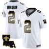 Saints 1987 Legacy Arch Smoke Jersey – All Stitched – White – Jameis Winston Jersey