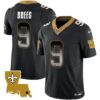 Saints 1987 Legacy Arch Smoke Jersey – All Stitched – Black – Drew Brees Jersey