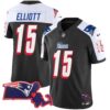 Patriots 1996 Throwback State Patch Vapor Jersey – All Stitched – Black Alternate – Ezekiel Elliott Jersey