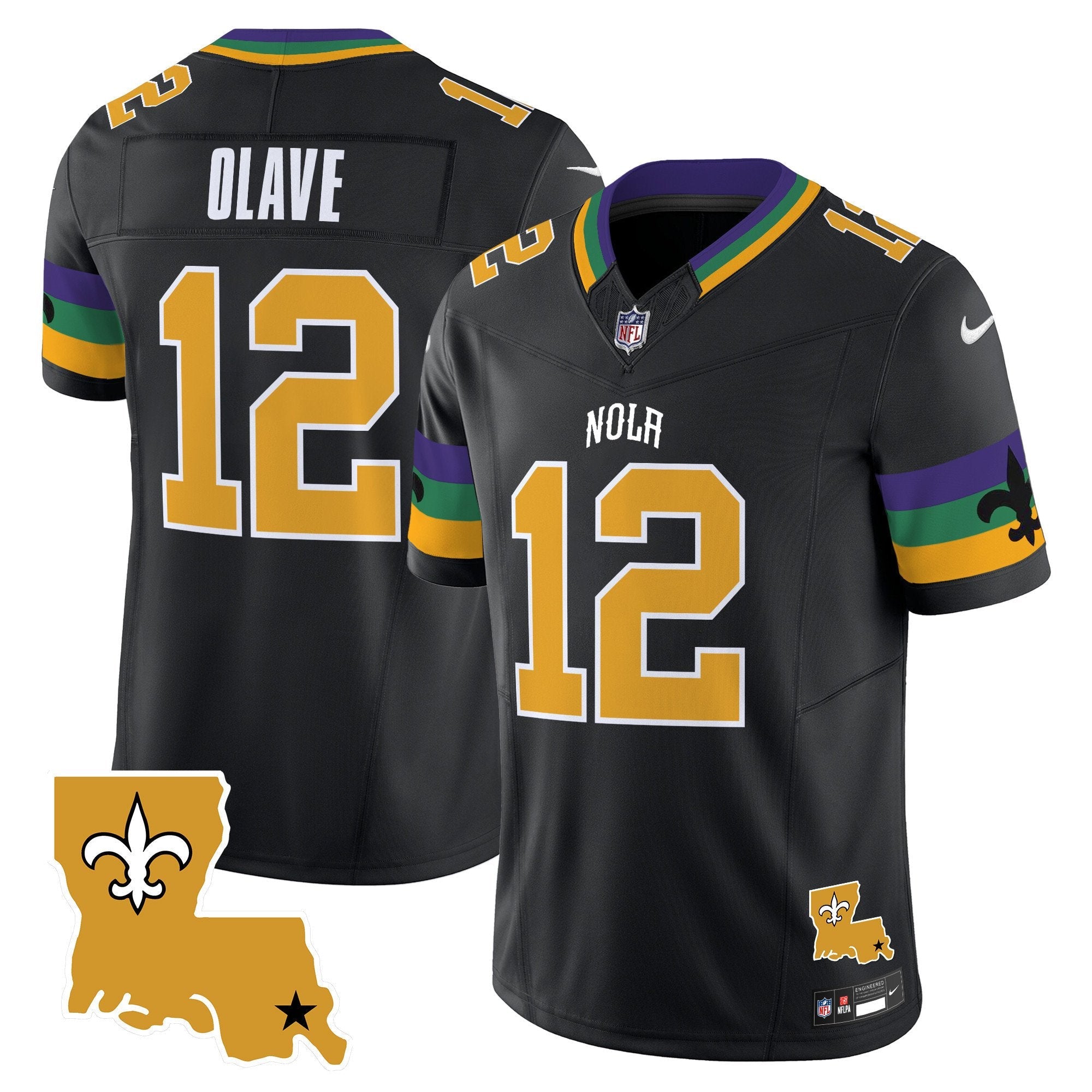 Saints 2024 New Orleans City Vapor Limited Jersey – All Stitched – Black – Chris Olave Jersey