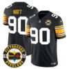 Steelers 2024 Vapor Limited Jersey – Est 1933 Patch – All Stitched – 1975 Throwback – T. J. Watt Jersey