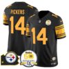 Steelers 50th Anniversary Of Super Bowl IX & Map Patch Vapor Limited Jersey – All Stitched – Color Rush – George Pickens Jersey