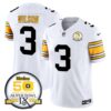 Pittsburgh Steelers Throwback 2024 Vapor Limited Jersey – All Stitched – 1975 White – Russell Wilson Jersey