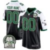 Eagles Jerome Brown Patch Kelly Green Game Custom Jersey – All Stitched – Black Alternate Jersey