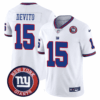 Giants Logo Patch Limited Jersey – All Stitched – White – Tommy DeVito Jersey