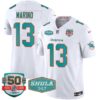 Dolphins Shula 347 Patch Vapor Limited Jersey V2 – All Stitched – White – Dan Marino Jersey