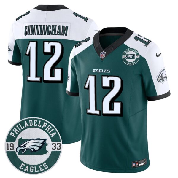 Eagles 2024 Vapor Limited Jersey – Est. 1933 Patch – All Stitched – Alternate – Randall Cunningham Jersey