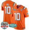 Dolphins 50th & Don Shula 347 Memorial Patch Vapor Limited Jersey – All Stitched – Orange – Tyreek Hill Jersey