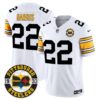 Steelers 2024 Vapor Limited Jersey – Est 1933 Patch – All Stitched – 1975 White – Najee Harris Jersey