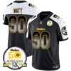 Steelers Arch Smoke 50th Anniversary Of Super Bowl IX Patch Vapor Limited Jersey – All Stitched – Alternate – T. J. Watt Jersey