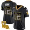 Saints 1987 Legacy Arch Smoke Jersey – All Stitched – Black – Chris Olave Jersey