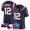 Patriots Bill Belichick 6x Champions Patch Vapor Jersey – All Stitched – Navy – Tom Brady Jersey