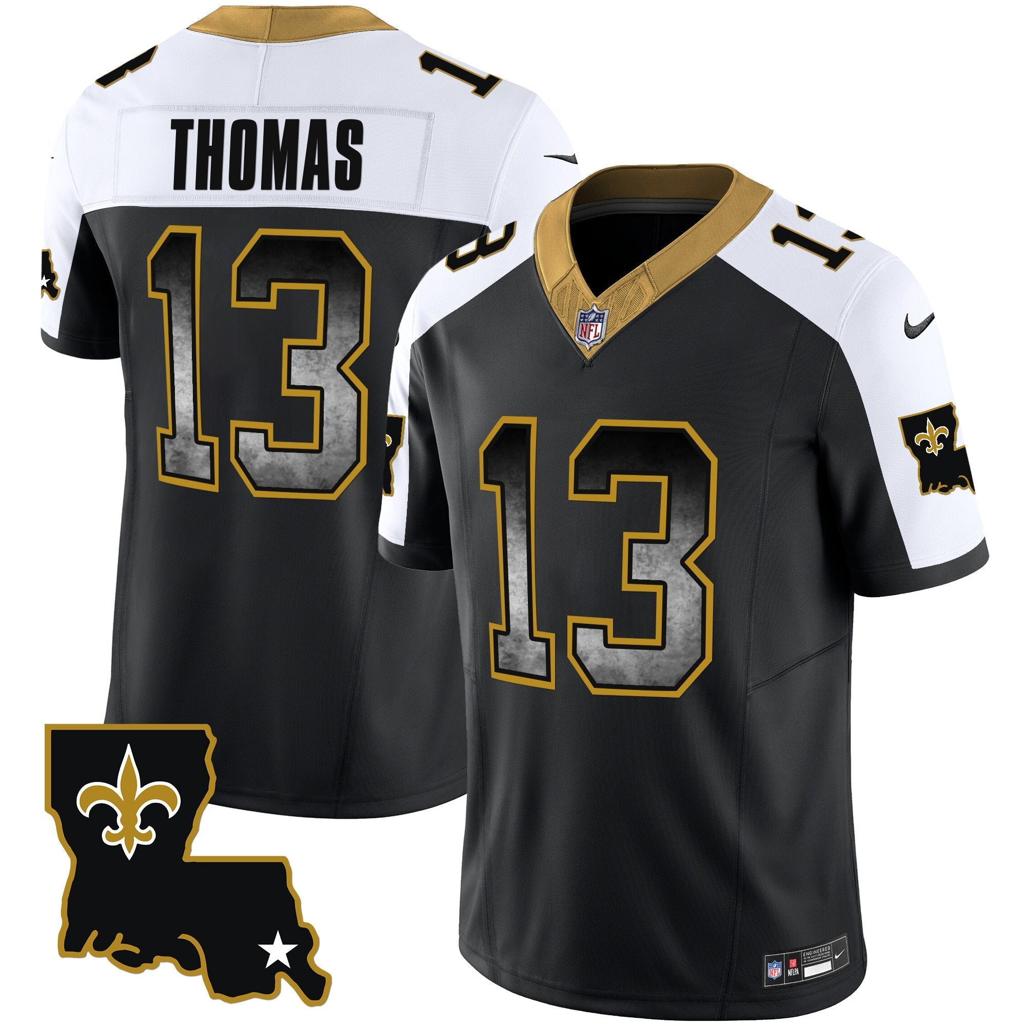 Saints 1987 Legacy Arch Smoke Jersey – All Stitched – Alternate – Michael Thomas Jersey