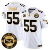 Philadelphia Eagles 2024 Throwback Gold Vapor Limited Jersey – Est. 1933 Patch – All Stitched – White Gold – Brandon Graham Jersey