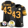 Steelers 50th Anniversary Of Super Bowl IX & Map Patch Vapor Limited Jersey – All Stitched – Color Rush – Troy Polamalu Jersey