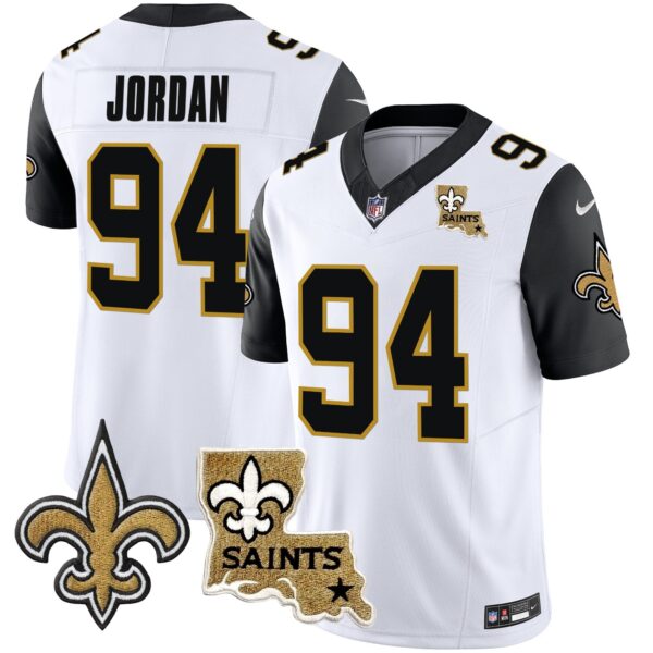 Saints Vapor Limited Jersey – New Orleans Patch – All Stitched – Black Sleeves – Cameron Jordan Jersey