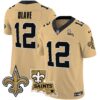 Saints Vapor Limited Jersey – New Orleans Patch – All Stitched – Gold – Chris Olave Jersey