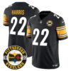 Steelers 2024 Vapor Limited Jersey – Est 1933 Patch – All Stitched – Black – Najee Harris Jersey
