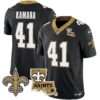 Saints Vapor Limited Jersey – New Orleans Patch – All Stitched – Black – Alvin Kamara Jersey