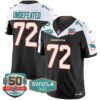 Dolphins Shula 347 Patch Vapor Limited Jersey V2 – All Stitched – Black Alternate – Undefeated Jersey