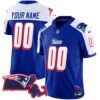 Patriots 1996 Throwback State Patch Vapor Custom Jersey – All Stitched – Royal Alternate Jersey
