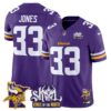 Minnesota Vikings Kings Of The North Patch Vapor Limited Jersey V3 – All Stitched – Purple – Aaron Jones Jersey