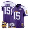 Minnesota Vikings Kings Of The North Patch Vapor Limited Jersey V3 – All Stitched – Purple Alternate – Dallas Turner Jersey