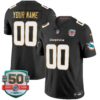 Dolphins Gold Trim Vapor Limited Custom Jersey – All Stitched – Black Jersey